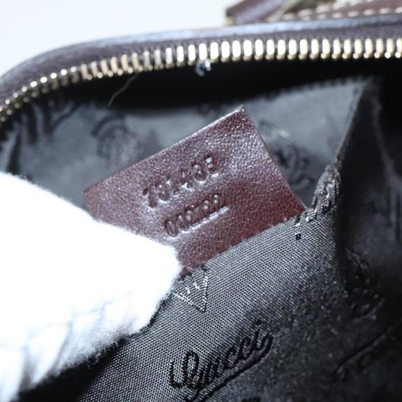 GUCCI GG Crystal Hand Bag Beige Gold 181485 Auth 96794 - Picture 12 of 16